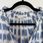 Veronica Beard  Zee Ikat Tiered Dress in Blue White 0 Photo 6