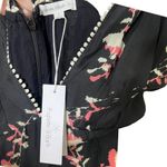 Poupette St. Barth  New Long Dress Mara Open Back Black Pink Shaded Silk Satin S Photo 11