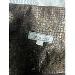 Birch Hill Jacket woman's XL Snakeskin Print Button Front Career Jacket Blazer Brown Photo 1