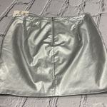 Bardot NWOT  Alexis Faux Leather Silver Mini Skirt Sz USA 10 L. Photo 9