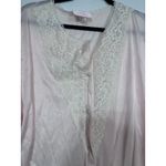 Vintage Just For Women Pink Lace Short Sleeve Satin Pajama Top Plus Size 1X Photo 3