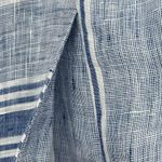 Helen Jon shorts women's large 100% linen blue white nautical stripe coastal NEW Photo 3