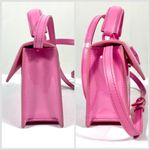 Off-White  Baby Jitney Patent Leather Top Handle Shoulder Satchel Bag Pink NEW Photo 6