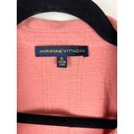 Adrienne Vittadini Women's XL Pink Textured Metallic Stripe Button Up Blouse Photo 2