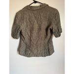 Vintage Y2K 100% Linen The Limited Women’s Button Front Blazer Top sz S Academia Brown Photo 3