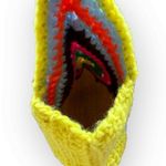 True Vintage Acrylic Wool Slippers Multicolor Triangle Shape Never Worn Blue Size 7 Photo 5