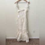Zimmermann NWT  Petal Appliqué Linen Silk Corset Gown White Midi Dress Size 1 Photo 9