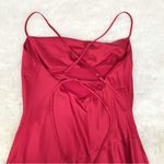 ASTR The Label Gaia Red Satin Slip Dress Midi Thigh Slit Size XS Photo 9