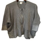 CAbi  S white and black striped zip up‎ oversized top Photo 1