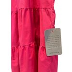 Sandra Darren NWT Nordstrom Asymmetric Tiered Dress Short Sleeve, Hot Pink Large Photo 8