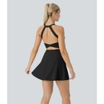Halara Airy Backless Twisted Cool Touch Active Easy Peezy Dress Black Casual S Photo 1