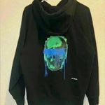 Unlabeled Skull Drip Graphic Chunky Hoodie in Black Size L Size L Photo 0