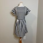 Altar'd State Altar'd State Striped Fit and Flare Navy Dress Casual Dress Dress Small Photo 2