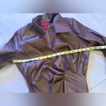 JS Collections JS Collection  layered Sleeve with cuff Jacket Blazer Brown Satin retro size 10 Photo 4