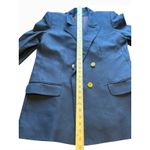 Vintage Giorgio Sant Angelo Black Wool Blazer Skirt Suit Set Double Breasted Size 14 Photo 7