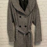 Loft Ann Taylor retro chic herringbone belted wool blend pea coat size Large Photo 10