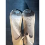Via Spiga Peep Toe Heels Tan Patent Leather Pumps Shoes Size 9M‎ Photo 3