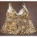 Jantzen Classics Animal Print Brown Beige Tankini Top V Photo 1