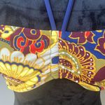 J.Crew  70’s print halter style swim top size large Photo 2