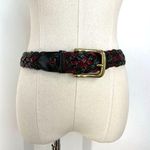 Lands' End Vintage Tricolor Woven Leather Belt 30 Photo 0