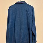 Haband Blue Denim Jacket with Colorful Floral Embroidery Size L Photo 8