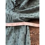 Crystal Doll Women’s Sheer Green Dress Pop Corn Textured Mock Neck Cape Sleeve Tiered Sz M Photo 3