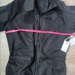 Good American NEW  Cotton Long Sleeve Flight Suit In Black Photo 7