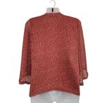 Forever 21 Dot Print Loose Fit Sheer Open Front Cardigan Red Size Medium Photo 2