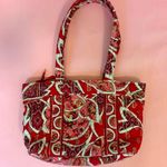 Vera Bradley Rosie Posie Red Pink Small Tote Bag / Shoulder Purse with Pockets Photo 5