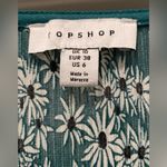 Topshop Deep V-Neck Emerald Green Floral Printed Long-Sleeve Flowy Romper - 6 Photo 4