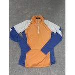 Ralph Lauren womens rlx colorblock quarter zip blue orange white EUC Xs Photo 1