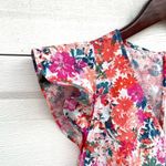 J.Crew  Mercantile Womens Dress Multicolor Floral Short Flutter Sleeve 4 Photo 6