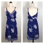 Vintage 70’s Young Edwardian spaghetti strap surplus Hawaiian print sundress S* Blue Photo 1