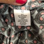 Roz & Ali  New geometric dress sleeveless‎ ruched waist pink blue women’s size 12 Photo 8