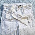 Hudson Jeans Hudson Wide Leg Front Seam White Ankle Crop Jeans with Attached Tie – Size 8💛 Photo 3
