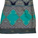 Laundry by Shelli Segal Laundry Shelli Segal Dress Blue Teal White Retro Print 3/4 Sleeve Shift Size 2 Photo 1