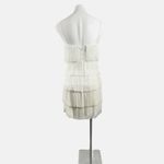 Aidan Mattox  Fringe Mini Sheath Dress in Ivory Photo 7