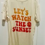 Let’s Watch The Sunset Short Sleeve Graphic Tee XS Yellow Photo 7
