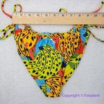 NEW It’s Now Cool Free People square top string bottom bikini‎ in bananas, L Orange Size L Photo 5