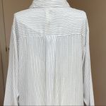 Rachel Roy Long Sleeve White Striped Tunic/Blouse Photo 7