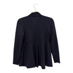 Eileen Fisher 100% Merino Wool Draped Open Front Knit Cardigan Sweater Dark Blue Photo 1