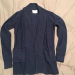 Slip On Blue Pocket Cardigan by Ambiance Size M Photo 1