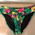 Old Navy  floral bikini bottom, tie front, size L Photo 0