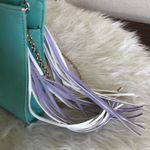 Bam Forever‎ Aqua green lavender tassel purse Blue Photo 2