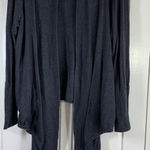 margaret o'leary Cardigan Charcoal Gray Cotton Waterfall Womens Medium Artsy Photo 0