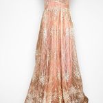 Luxxel Rose Gold Gorgeous Gown With Tulle Overlay Sequin Embellishments | NWT Photo 2