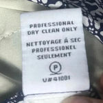 Diane Von Furstenberg  100% Silk Navy Geometric Tribal Print Drawstring Pants 6 Photo 5