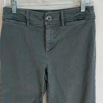 Loft  Ankle Crop Chino Straight Leg Pants Mid Rise Green Pockets Stretch Size 2 Photo 2