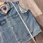 Vintage Harley Davidson biker blues denim vest American flag back piece Blue Size M Photo 4