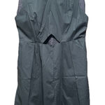 Madewell Sleeveless‎ Black Dress V Neck Party Cocktail Cutout Back Pleated Mini Photo 0